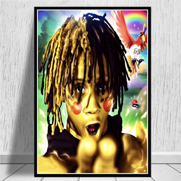 Kanye West Rapper Music Star Anime Painting Art Wall Pictures Home Décor Quadro cuadros