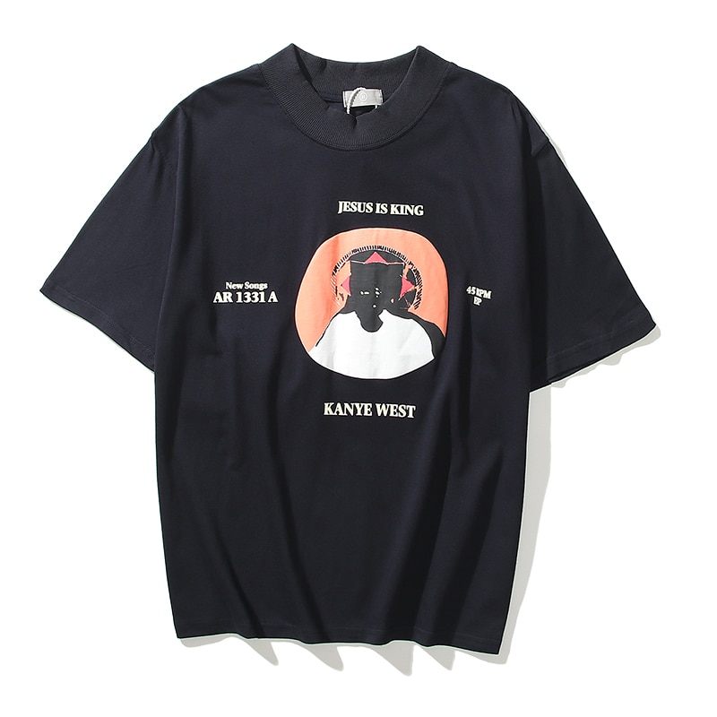 Kanye West Kids See Ghosts Oversize Men T Shirt Harajuku Crew Neck Short Sleeve T-shirt