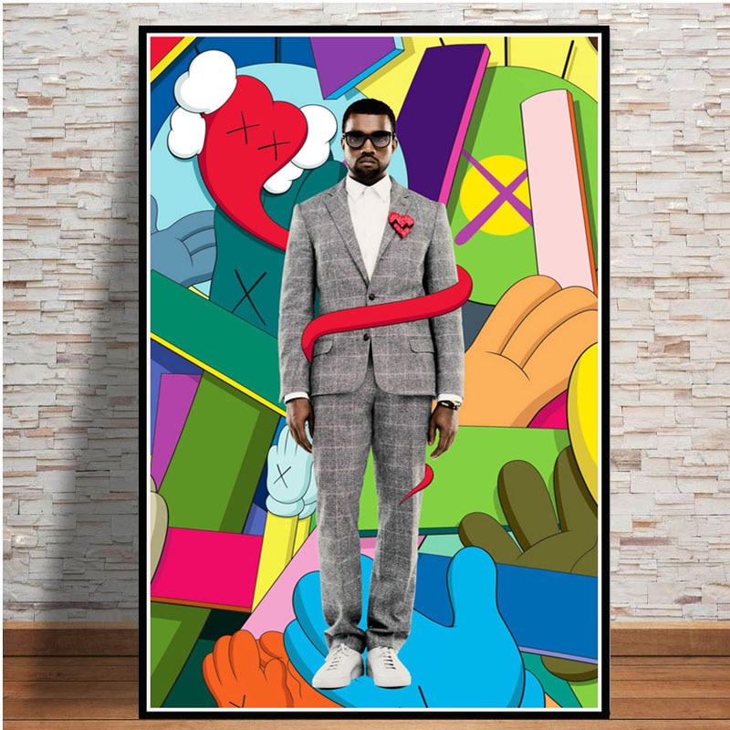 Kanye West Music Star Album Painting Art Home Décor Picture Bar Café Bedroom Living Sofa Wall Décor Quality Canvas Poster