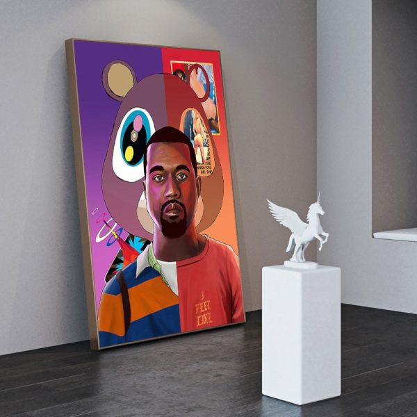 Kanye West Poster Abstract Figure Wall Art Canvas Painting Modern Wall Pictures For Living Room Home Decor
