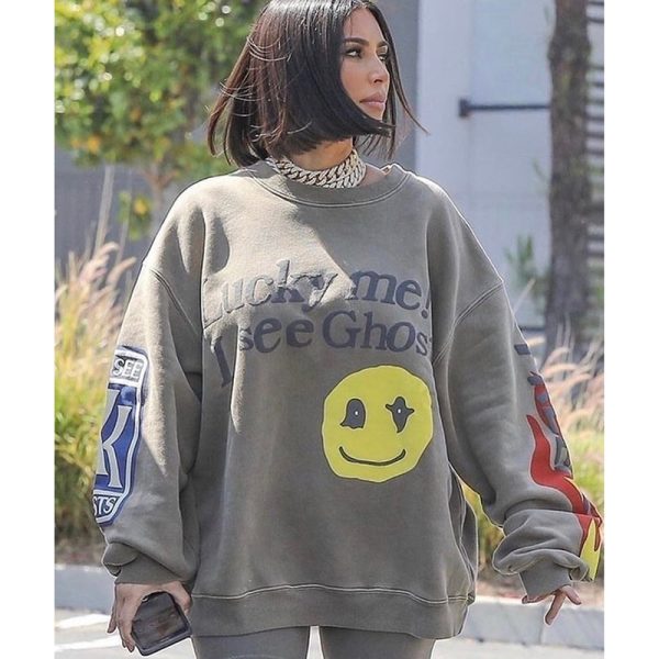 Kanye West Sweatshirts I See Ghost Pollover Hoodie Kendall Jenner Streetwear Stranger Things Sweatshirt Male