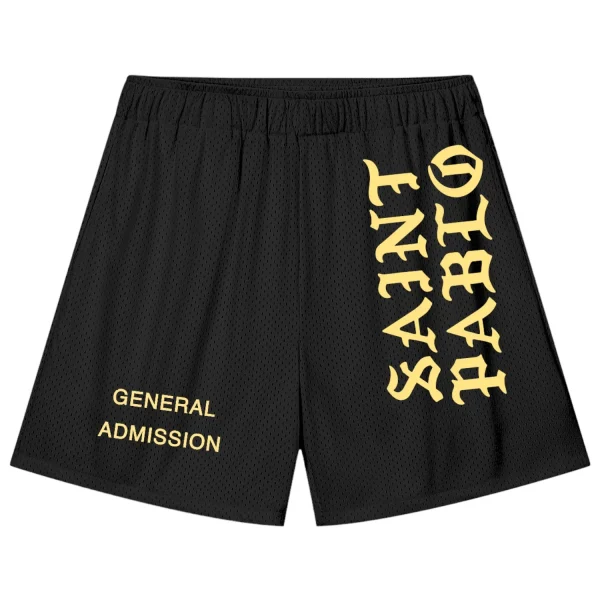 Kanye West Black Pablo Shorts